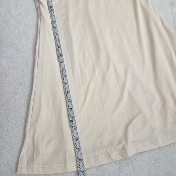 Peppermayo Illusion Maxi Dress Medium NWT Ivory Gold Shell Off Shoulder Bridal - Picture 14 of 15